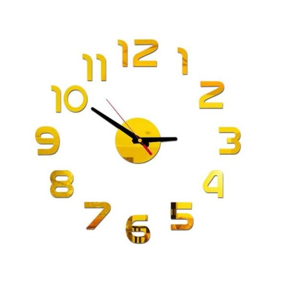 DIY Wall Clock 3D Mirror Surface - Picture 2 of 5